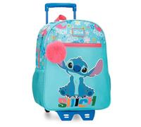 Disney Joumma Aloha Stitch School Backpack with Trolley Blue 27x33x11cm Polyester