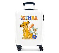 Disney Joumma Bags Classic Hardshell Kids Suitcase with Combination Lock and 4 Wheels is Made of ABS, a Sturdy and Lightweight Material., White Simba, 55 X 38 X 20 CM, Suitcase 55