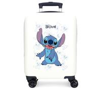 Disney Joumma Bags Happy Stitch Cabin Suitcase Set, Made of ABS, a Durable and Lightweight Material, Side Combination Closure, School Backpacks, Kids Backpacks, White, 33 x 50 x 20 cm, Suitcase
