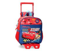 Disney Joumma Cars Lets Race Backpack School Backpack Polyester Bags and Compartments Wide Adjustable Shoulder Straps, red, Backpack 25 + Trolley