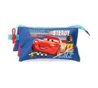 Disney Joumma Disney Cars Lets Race Triple Pencil case Red 22x12x5cm Polyester L, red, Triple Case