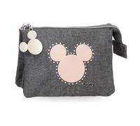 Disney Joumma Mickey Studs Wallet Black 14x10x3.5cm Polyester, Black/White, Purse