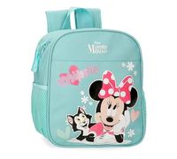Disney Joumma Disney Minnie & Figaro Backpack Preschool Blue 21x25x10cm Polyester 5.25L, Blue, One Size, Preschool Backpack