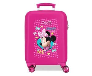 Disney Joumma Enjoy Minnie Cabin Suitcase Pink 33 x 50 x 20 cm Hard ABS Combination Lock Side 28.4L 2 kg 4 Double Wheels Luggage Hand Luggage, Pink, Cabin Suitcase