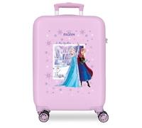Joumma Disney Frozen in This Together Cabin Suitcase Lilac 38 x 55 x 20 cm Hard ABS Combination Lock Side 35L 2.5 kg 4 Double Wheels
