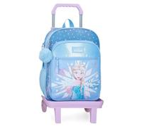 Disney Joumma Frozen Magic Ice School Backpack with Trolley Blue 30x38x12cm Polyester 13.68L, blue, School Backpack with Trolley