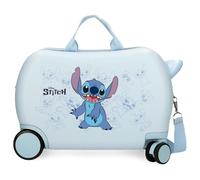 Disney Joumma Happy Stitch Children's Suitcase Blue 45 x 31 x 20 cm Hard Shell ABS 24.6L 1.8 kg 2 Wheels Hand Luggage, Blue, Children's Suitcase