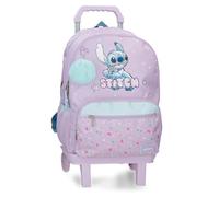 Disney Joumma Lovely Stitch Laptop Backpack 13.3" Double Compartment Trolley Adaptable Purple 32x44x17cm Polyester 24.68L