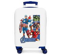 Disney Joumma Marvel Avengers Power Squad Cabin Suitcase White 33x50x20 cm Hard-Shell ABS Side Combination Lock 28L 2.2kg 4 Double Wheels Hand Luggage