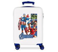 Disney Joumma Marvel Avengers Power Squad Cabin Suitcase White 38x55x20 cm Hard-Shell ABS Side Combination Lock 34L 2.6kg 4 Double Wheels Hand Luggage