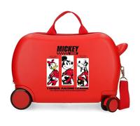 Disney Joumma Mickey Racing Children's Suitcase Red 45x31x20 cm Hard-Shell ABS 24.6L 1.76kg 2 Double Wheels Hand Luggage