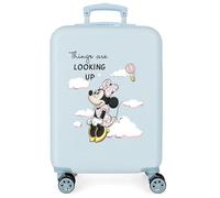 Disney Joumma Minnie Cute & Fun Cabin Suitcase Light Blue 33x50x20 cm Hard-Shell ABS Side Combination Lock 28L 2.2kg 4 Double Wheels Hand Luggage
