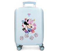 Disney Joumma Minnie Flowers Cabin Suitcase Blue 33x50x20 cm Rigid 2.35 kgs Side Combination Lock ABS 2.35 kgs 33L Hand Luggage