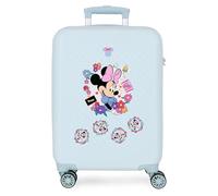 Disney Joumma Minnie Flowers Cabin Suitcase Blue 38x55x20 cm Rigid 2 kg Side Combination Lock ABS 2 kg 35L Hand Luggage