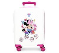 Disney Minnie Flowers Cabin Suitcase, One Size, White, Talla única, Cabin Suitcase
