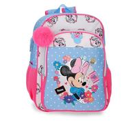 Disney Joumma Minnie Flowers Light Blue Adaptable Car School Backpack 30x40x13 cm Polyester 15.6L