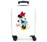 Disney Joumma Minnie Magic Cabin Suitcase White 33 x 50 x 20 cm Rigid ABS Side Combination Lock 28.4L 2 kg 4 Double Wheels Luggage Hand Luggage, White, Magic 50