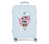 Disney Joumma Minnie My Happy Place Suitcase Medium Blue 46x65x23 cm Rigid 2.65 kg Combination Lock Side ABS 2.65 kg 56LExtensible, Blue, One Size, Medium Suitcase