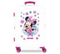 Disney Joumma Minnie Super Helpers Medium Suitcase White 46x65x23cm Rigid 3kg Combination Lock Side ABS 3kg 56LExtensible, White, One Size, Medium Suitcase