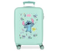 Joumma Disney Stitch Little Destruction Cabin Suitcase Blue 38 x 55 x 20 cm Rigid 2 kg Combination Lock Side ABS 2 kg 35L Hand Luggage