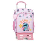 Disney Joumma Stitch You & Me Mauve School Backpack with Trolley 30x40x13 cm Polyester 15.6L