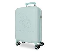 Disney Joumma Traveling with Minnie Blue Turquoise Cabin Suitcase 36x55x20 cm Rigid ABS Combination Lock Integrated 32L 2.4kg 4 Double Wheels Hand Luggage