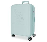 Disney Joumma Traveling with Minnie Medium Suitcase Turquoise Blue 44x65x26 cm Rigid ABS Combination Lock Integrated 63L 3.4kg 4 Double Wheels