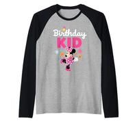 Disney Jr. Minnie Mouse "Birthday Kid" Birthday Party Raglan Baseball Tee