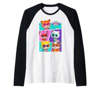 Disney Jr. SuperKitties Su-Purr Charged Super Kitty Group Raglan Baseball Tee