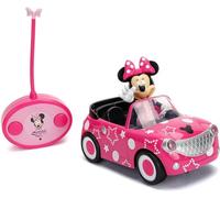 Disney Junior 7.5" Minnie Mouse Roadster RC Remote Control Car Pink 27MHz, Toys for Kids , Pink With Stars and Polka Dots