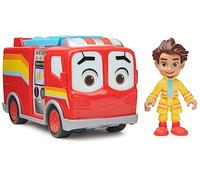 Disney Junior Firebuds, Bo and Flash, Action Figure and Fire Engine Vehicle with Interactive Eye Movement, Kids’ Toys for Boys and Girls Aged 3 and up