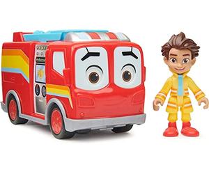 Disney Junior Firebuds, Bo and Flash, Action Figure and Fire Truck Vehicle with Interactive Eye Movement, Kids Toys for Boys and Girls Ages 3 and up!