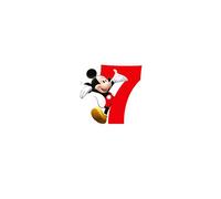 Disney Junior Mickey Mouse 7Th Birthday Candle Red/black/white (One Size)