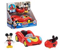 Disney Junior Mickey Mouse Funhouse Transforming Vehicle, Mickey Mouse, Red Toy Car, Preschool, Officially Licensed Kids Toys for Ages 3 Up by Just Play