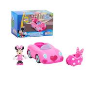 Disney Junior Mickey Mouse Funhouse Transforming Vehicle, Minnie Mouse, Pink Toy Car, Preschool, Officially Licensed Kids Toys for Ages 3 Up by Just Play