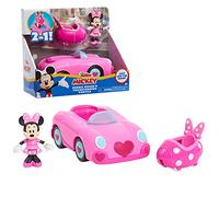 Disney Junior Mickey Mouse Funhouse Transforming Vehicle, Minnie Mouse, Pink Toy Car, Preschool, Officially Licensed Kids Toys for Ages 3 Up by Just Play