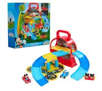 Disney Junior Mickey Mouse Stow ’n Go Garage | Figure and Vehicle Playset, 12-pieces. Kids Toy for Ages 3 and Up