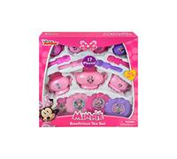 Disney Junior Minnie Mouse Bowtique Bowlicious Tea Set - Service for 4 - Includes Teapot, Sugar Bowl, Creamer. Teacups and more - Pretend Play - Novelty Character Playsets (17pc Set)