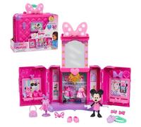 Disney Junior Minnie Mouse Sweet Reveals Glam & Glow 18-Piece Playset with Storage, Color Changing, Lights and Sounds, Dress Up Jewelry, Kids Toys for Ages 3 Up by Just Play