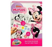 Disney Junior Minnie Mouse - Water Colouring Book with Brush - 24 Magical Paint with Water Pages - Creative Fun for Kids Age 3+ (MM24355)