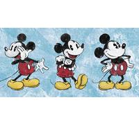Disney Junior Pyramid International Mickey Mouse Squeaky Chic Triptych Canvas Print, Multi-Colour, 50 x 100 cm