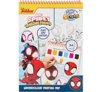 Disney Junior Spidey and Friends - Water Colouring Book with Brush - 24 Paint with Water Pages - Creative Fun for Kids Age 3+ (SP24355)