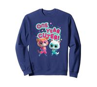 Disney Junior SuperKitties Birthday Kitties One Year Cuter Sweatshirt, Adult Unisex, Navy Blue, Medium