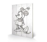 Disney Junior SW11130P Minnie Mouse Sketched Single Wood Print, Multi-Colour, 40 x 59 x 1.3 cm