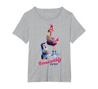 Disney Junior T.O.T.S. Irresistibly Cute T-Shirt T-Shirt, Women's Plus, Heather Grey, 1X