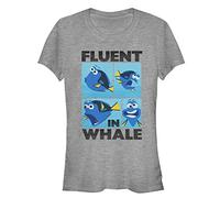 Disney Juniors Graphic T-Shirt Finding Dory Whale Talk Grey Large