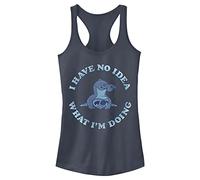 Disney Junior's Lilo & Stitch No Idea Slim Fit, Scoop Hem Racerback Tank, Indigo, X-Large
