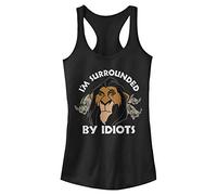 Disney Junior's Lion King Surly Scar Slim Fit, Scoop Hem Racerback Tank, Black, Small