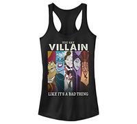 Disney Junior's Villain Like Bad Slim Fit, Scoop Hem Racerback Tank, Black, X-Large