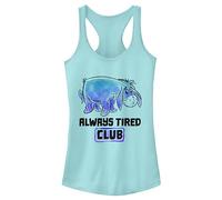 Disney Junior's Winnie The Pooh Eeyore Tired Club Slim Fit, Scoop Hem Racerback Tank, Cancun, XX-Large